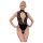 Abierta Fina - pitsiline avatud body strassidega (must)