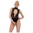 Abierta Fina - pitsiline avatud body strassidega (must)