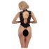 Abierta Fina - pitsiline avatud body strassidega (must)