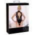 Abierta Fina - pitsiline avatud body strassidega (must)