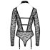 Cottelli - läbipaistev rihmadega body (must)