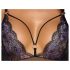 Cottelli - tikitud avatud pitsist body (must-lilla)