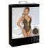 Abierta Fina - avatud pitsiline strassidega body (must)