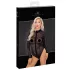 Noir - leopardimustriga, pikkade varrukatega body (must) - M