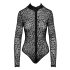 Noir - leopardimustriline, pikkade varrukatega body (must) - M