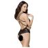 Obsessive 860-TED-1 - ülimalt seksikas must pitsiline body - L/XL