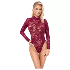 Cottelli - läbipaistev pitsiline body (punane)
