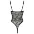 Cottelli - läbipaistev avatud pitsiline body (must)