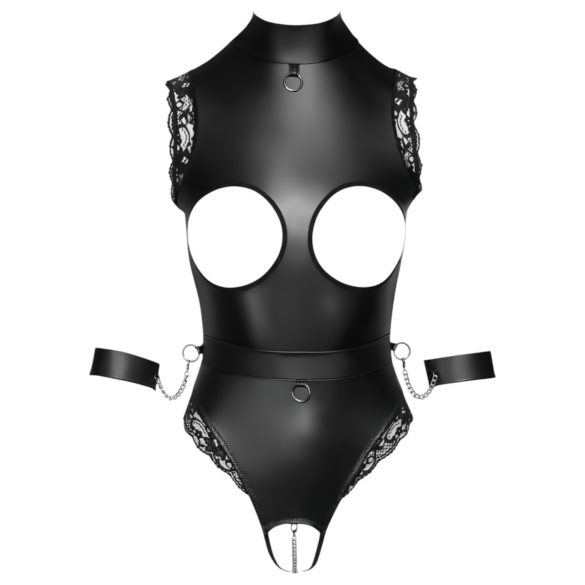 Cottelli Bondage - avatud rinnahoidjaga bodi - must - L