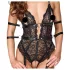 Cottelli Bondage - avatud pitsist body - must
