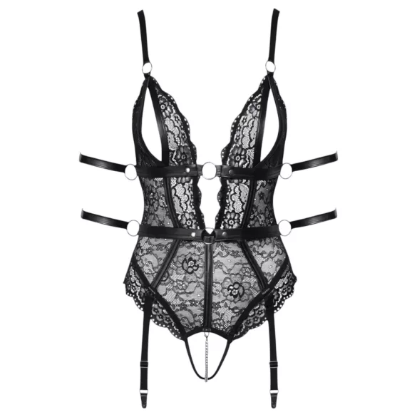 Cottelli Bondage - avatud pitsist body - must