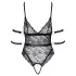 Cottelli Bondage - avatud pitsist body - must