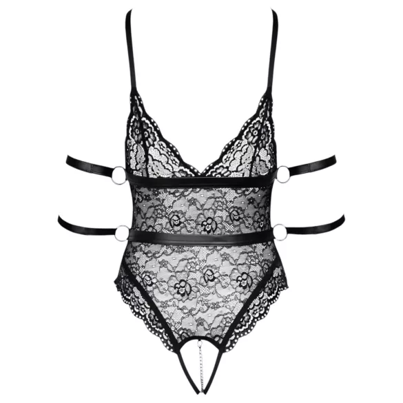 Cottelli Bondage - avatud pitsist body - must - M