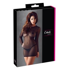 Cottelli - läbipaistev kleit - must - M