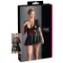 Cottelli Plus Size - lakkkleit punane korsetiga - must