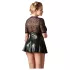 Cottelli Plus Size - lakkkleit punane korsetiga - must - XXL