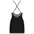 Obsessive 828-CHE-1 - rhinestone rihmik ja tanga (must)