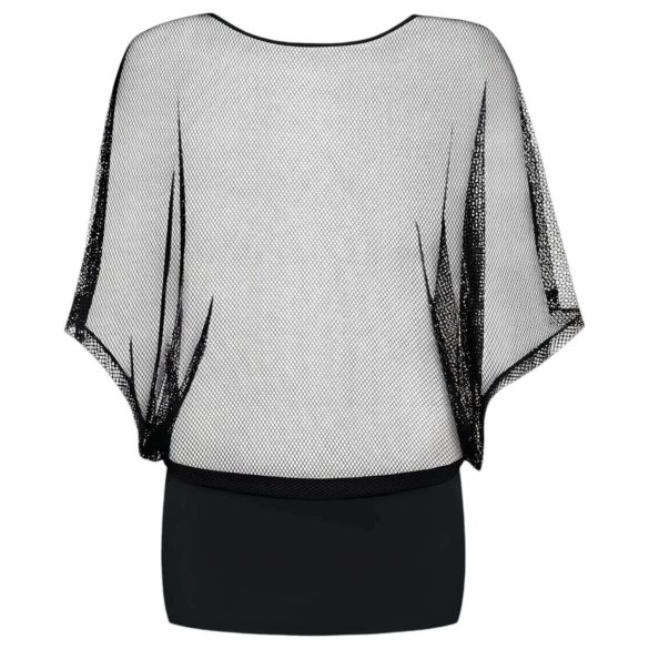 Obsessive Punker - läbipaistev minikleit ja stringid - must - L/XL