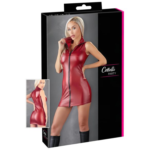 Cottelli Party - lukslik punane sädelev minikleit - XL