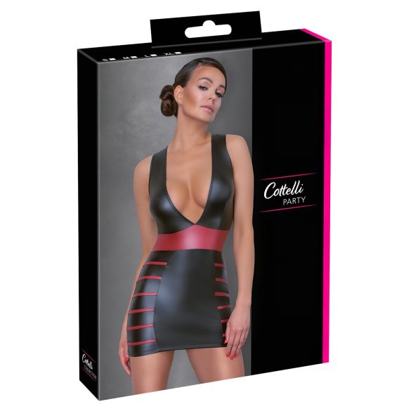 Cottelli Party - triibuline kehakleit (must-punane) - XL