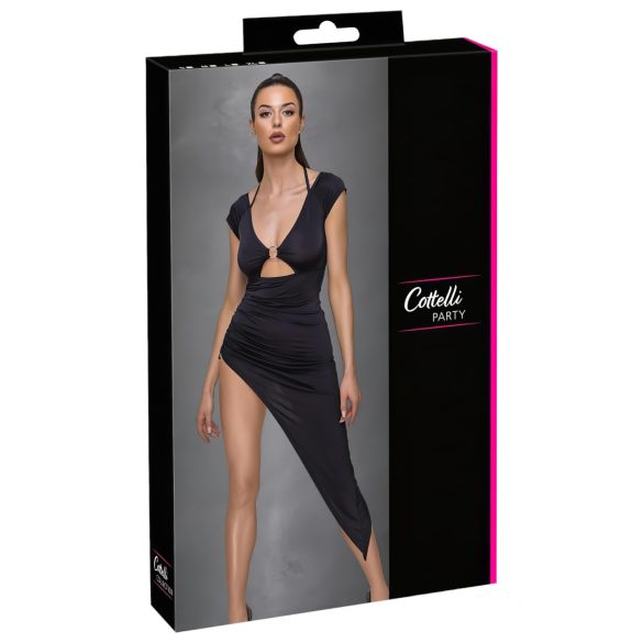 Cottelli Party - asümeetriline rõngastega kleit - must - M