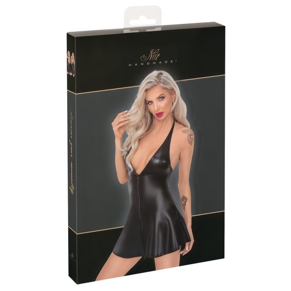 Noir - maotekstiilmustriga minikleit (must) - M
