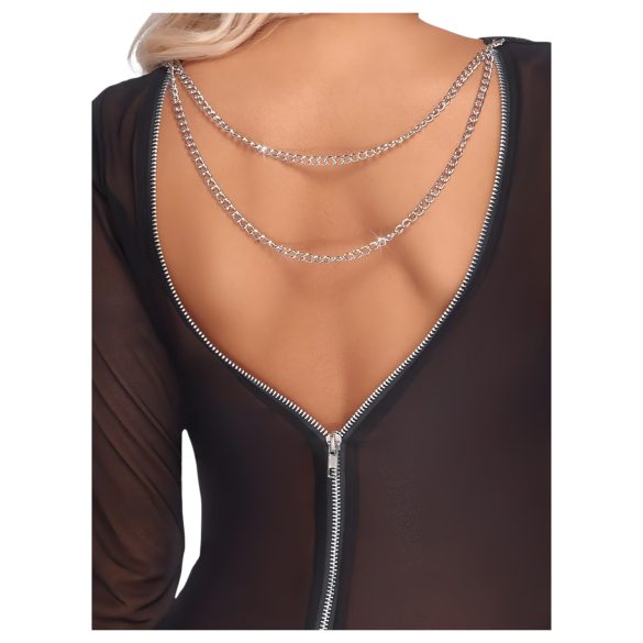 Cottelli Party - läbipaistev lukk-kleit - must