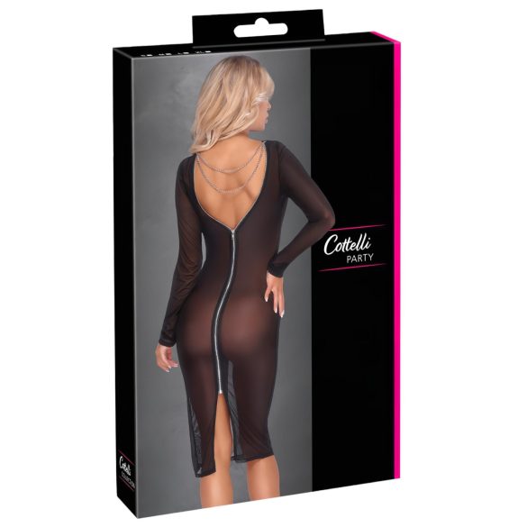 Cottelli Party - läbipaistev lukk-kleit - must - M