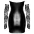 Noir - läikiv kleit pitsdetailidega (must)