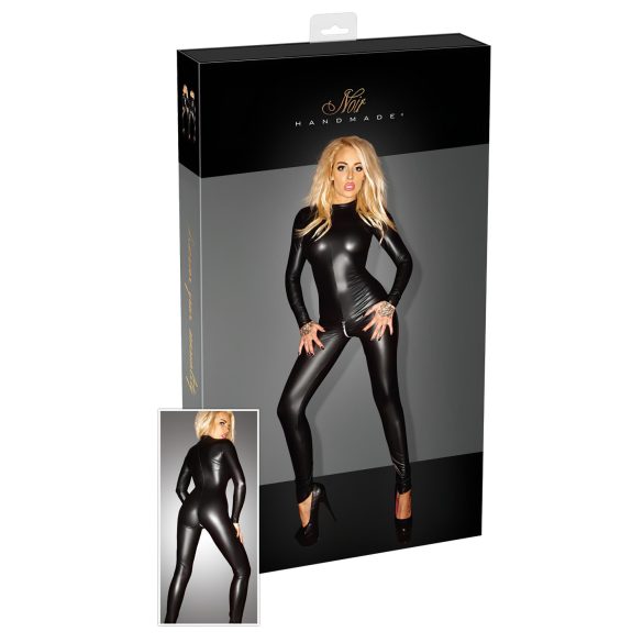 Noir - läikiv pikkade varrukatega catsuit - must - 2XL