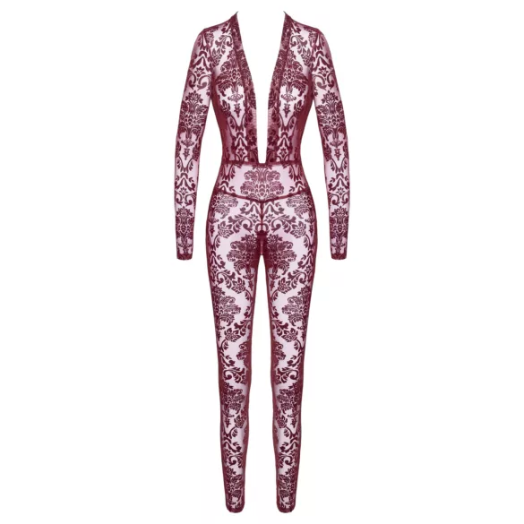 Noir Kink Royal - läbipaistev catsuit - punane
