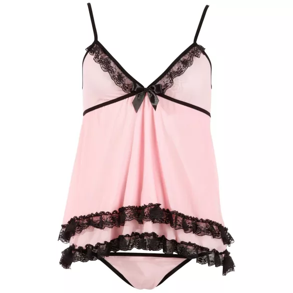 Cottelli - babydoll - pitsist ja volangidega - must