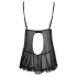 Cottelli - babydoll öösärk - pitsäärega, must - XL