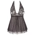 Cottelli Plus Size - pitsiline babydoll öösärk - must - suured suurused - 3XL