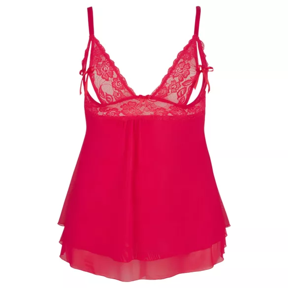 Cottelli Plus Size - pitsist babydoll suur suurus - punane - XL