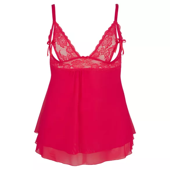 Cottelli Plus Size - pitsist babydoll suur suurus - punane - 4XL