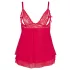 Cottelli Plus Size - pitsist babydoll suur suurus - punane - 4XL