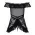 Obsessive - babydoll ja stringid - satsidega - must - L/XL