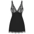 Obsessive Luvae - naiste võrkkleit ja stringid - lilleline, kivikestega - must - L/XL