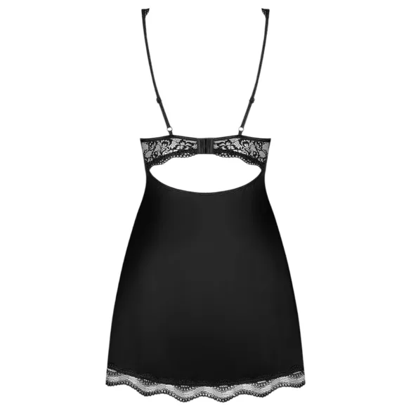 Obsessive Luvae - naiste võrkkleit ja stringid - lilleline, kivikestega - must - L/XL