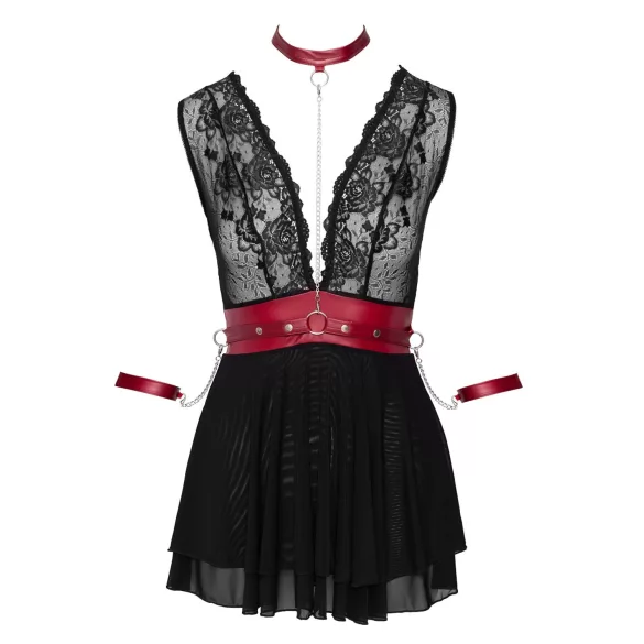 Cottelli Bondage - kaelapael pitsist babydoll (must) - L