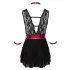 Cottelli Bondage - kaelapael pitsist babydoll (must) - L