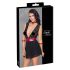 Cottelli Bondage - kaelapael pitsist babydoll (must) - XL