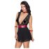 Cottelli Bondage - kaelapael pitsist babydoll (must) - XL