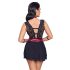Cottelli Bondage - kaelapael pitsist babydoll (must) - XL