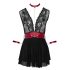 Cottelli Bondage - kaelapael pitsist babydoll (must) - XL