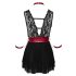 Cottelli Bondage - kaelapael pitsist babydoll (must) - XL