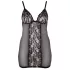 Cottelli Plus Size - pitsist läbipaistev öösärk - must - 2XL