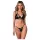 Obsessive Keira Lise - läikiv rinnahoidja komplekt - must - L/XL