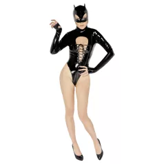 Black Velvets - pikkade varrukatega batwoman body - must - M